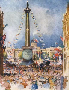 Celebration Prints: Trafalgar Square during the Victory Loan period, 1919
