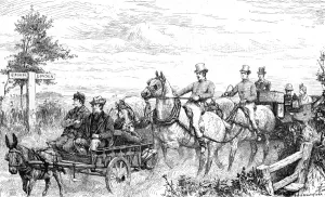 Donkey Prints: Traffic on the London to Epsom Road, 1889