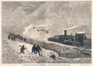 Drift Prints: Train in Snowdrift 1866