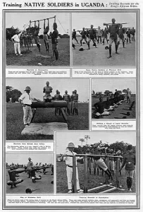 Kings Prints: Training native soldiers in Uganda, WW1