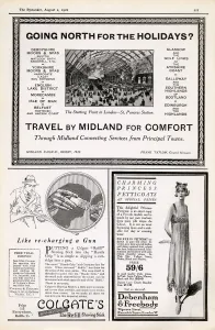 1922 Prints: Travel by Midland for comfort advert, 1922