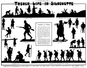 Silhouettes Prints: Trench Life in Silhouette by H. L. Oakley