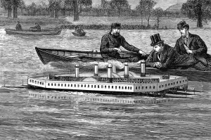 May Prints: Trial of a Channel Ferry Model on the Serpentine, February 1