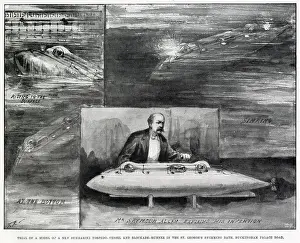 Trial Prints: Trial of a model of a new submarine torpedo-vessel and blockade runner by Mr