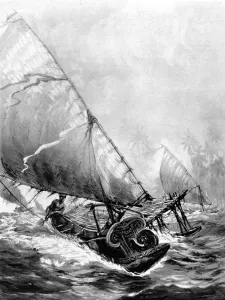 Sail Prints: Trobriand Racing Canoes