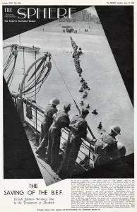 1940 Prints: Troops wading out to embark at Dunkirk, WW2