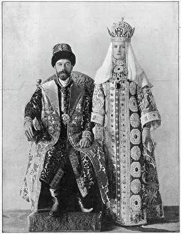 Winter Prints: Tsar - Nicholas II of Russia (1868 - 1918) and Tsaritsa - Alexandra Feodorovna (1872 - 1918)