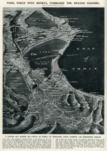 Surrounding Prints: Tunis commanding Sicilian Channel by G. H. Davis
