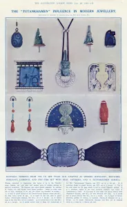 Tutankhamen Prints: Tutankhamen influenced jewellery, 1920s
