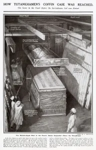 Ancient Prints: How Tutankhamen's Coffin Lid was Raised