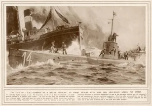 Sunk Prints: U14 rammed by British trawler