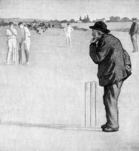 Elderly Prints: Umpire at a Cricket Match, c. 1905