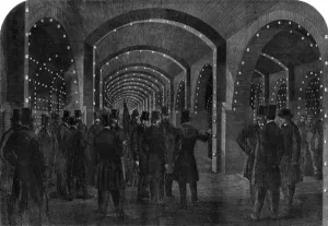 Works Prints: The Underground Reservoir at Crossness, 1865