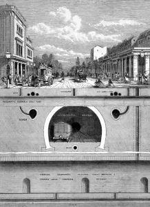 Period Prints: Underground works at junction of Hampstead Road and Euston