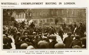 1920 Prints: Unemployment rioting in Whithall