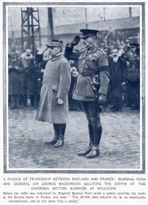 1920 Prints: Unknown Warrior - Homeward in Boulogne 1920