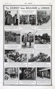 1920 Prints: Unknown warrior - journey from Boulogne to London 1920