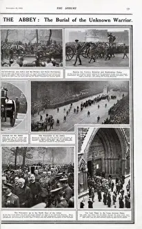 Ceremony Prints: Unknown Warrior procession going to Westminster Abbey 1920