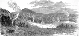 Landscape Prints: Upper Geyser Basin, Yellowstone National Park, 1883
