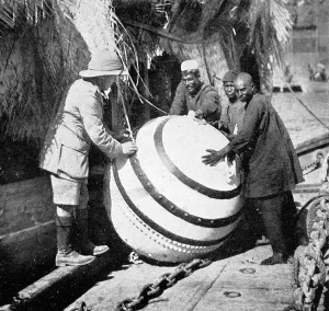 Mine Prints: A Mine used as a Buoy, 1916