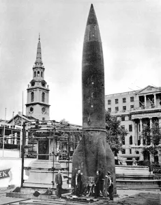Trafalgar Prints: V-2 Rocket in Trafalgar Square, 1945