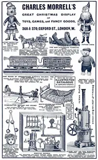 Street Prints: A variety of the latest Christmas toys and games available from from Charles Morrell's in Oxford Street