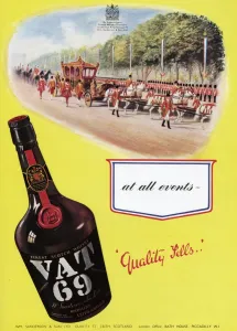Pageantry Prints: VAT 69 Whiskey Coronation advertisement