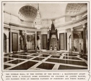Viceroy Prints: Viceroys House, New Delhi: The Durbar Hall