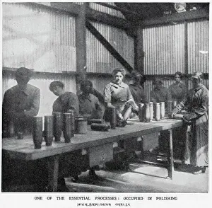 High Prints: Vickers Munition Factory - Polishing High Explosives 1915