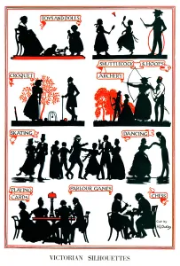 Silhouettes Prints: Victorian Silhouettes by H. L. Oakley