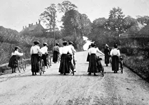 Pushing Prints: Victorian Women Cyclists Pushing their Bicycles, c. 1898