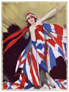 Flag Prints: The Victory Girl by Pizer