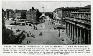 Monument Prints: View of Bordeaux, location of French government, WW1