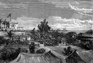 Central Prints: View from Government House, Cape Coast Castle, 1873