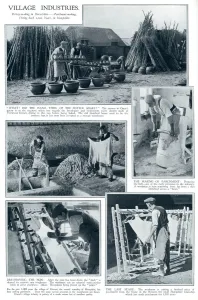 Industry Prints: Village Industries - pottery and parchment making