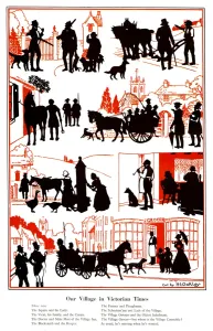 Silhouettes Prints: Our Village in Victorian Times by H. L. Oakley