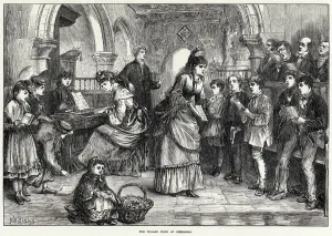 Singing Prints: Villiage choir at rehearsal 1871