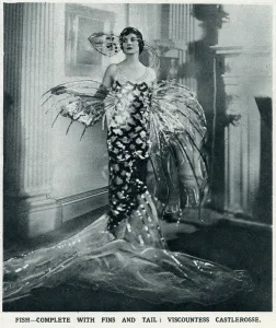 Viscountess Prints: Viscountess Castlerosse dressed as a fish course