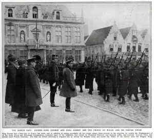 Garter Prints: Visit of King George V to British troops 1914