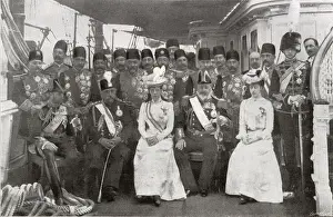 Edward Prints: The visit of the Shah of Persia to Britain - meeting the Royal family at Portsmouth on 20