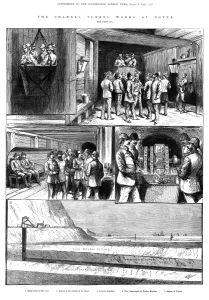 Cage Prints: Visitors to the Channel Tunnel works at Dover