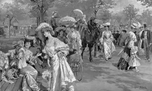 Gardens Prints: Visitors at London Zoo, 1905