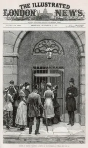 Dublin Prints: Visitors wait outside Kilmainham Jail, Dublin
