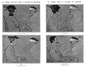Hospitals Prints: Visitors for wounded soldiers by Miss Watson Williams