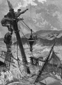 Operations Prints: The volunteer life brigade at work : life saving at sea