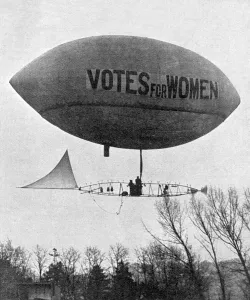 Rights Prints: Votes for women air balloon, 1909