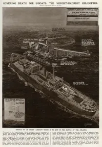 Unique Prints: Vought-Sikorsky helicopter by G. H. Davis