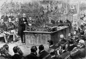 1886 Prints: W. E. Gladstone addressing the House of Commons, 1886