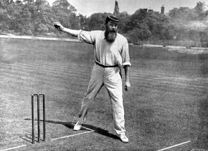 Centuries Prints: W. G. Grace Bowling at the Crystal Palace cricket ground, 190