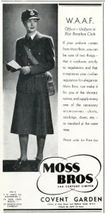 Waaf Prints: WaF officer uniform from Moss Bros 1940